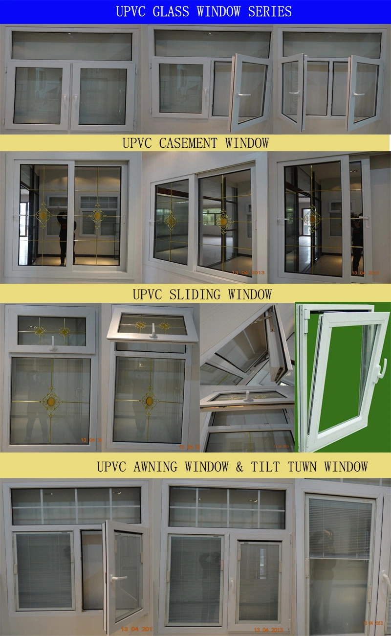 Used Vinyl Plastic UPVC Glass Windows Price List for Sale in Malaysia with Grille